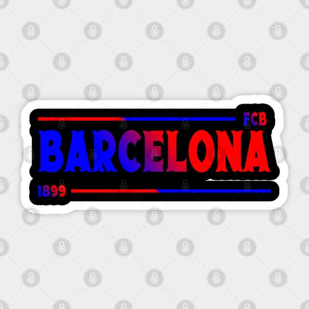 Barcelona 1899 Sticker by Medo Creations